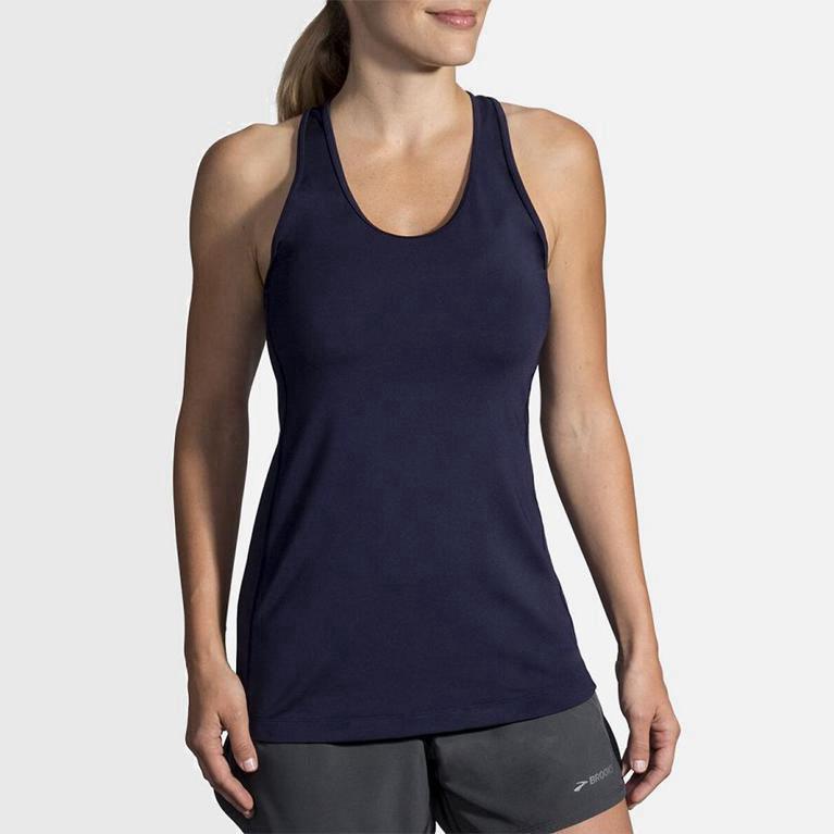 Brooks Pick-Up Running Tank Dame Online - Blå - Norge (ICR918076)